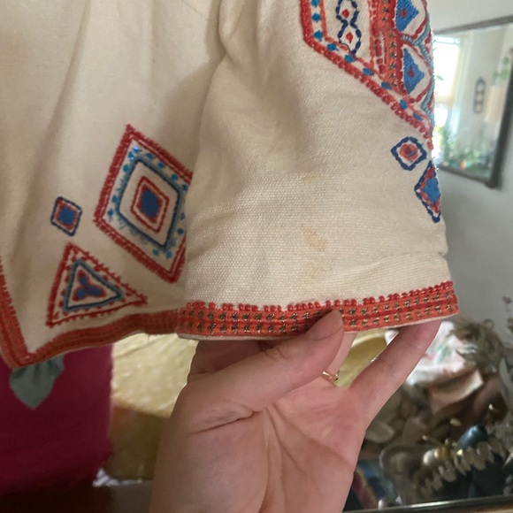 Beaded and embroidered cream colored cropped jacket - bolero jacket - Picture 2 of 6